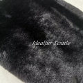 Black Heavy Weight Rabbit Fake Fur Fabric